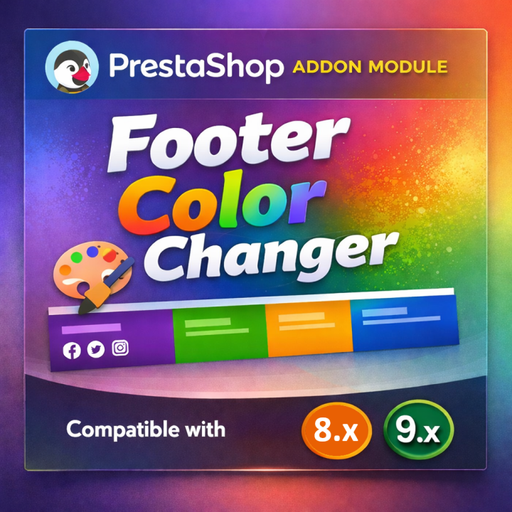 Prestashop v8/9.x Footer Color change Addon