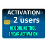 NCK Online Tool - 1 Year Activation for 2 PC Users