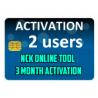 NCK Online Tool - 3 Months Activation for 2 PC Users